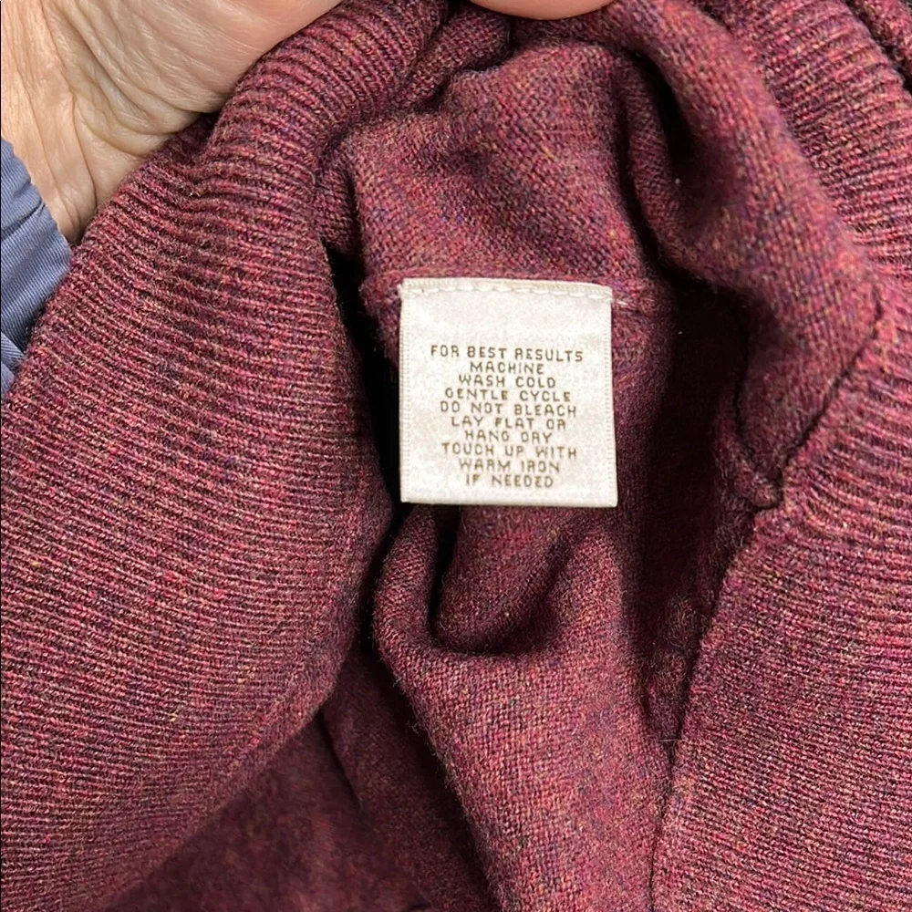 Peter Millar Burgundy V-Neck Sweater Mens Med 90% Wool 10% Cashmere Luxury‎ Knit